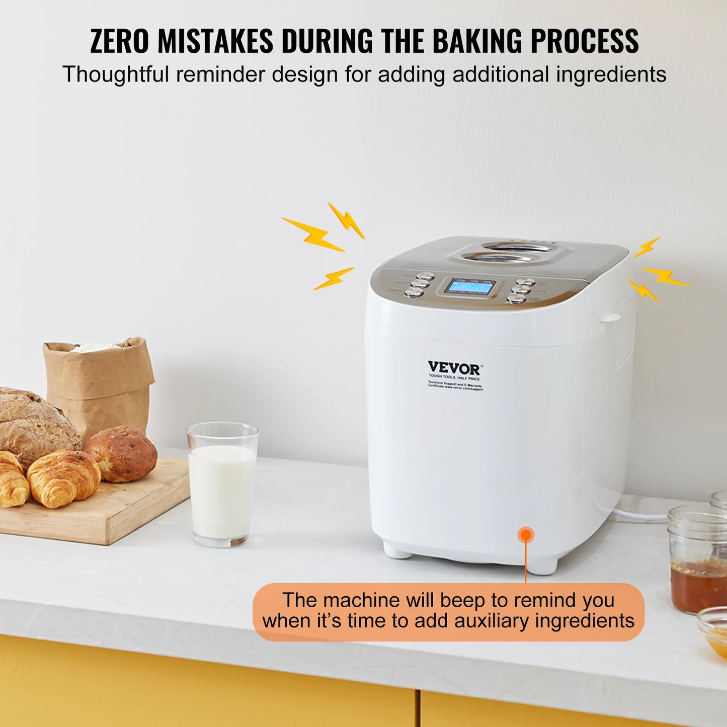SucceBuy 15 In 1 Gluten Free Automatic Countertop Bread Maker