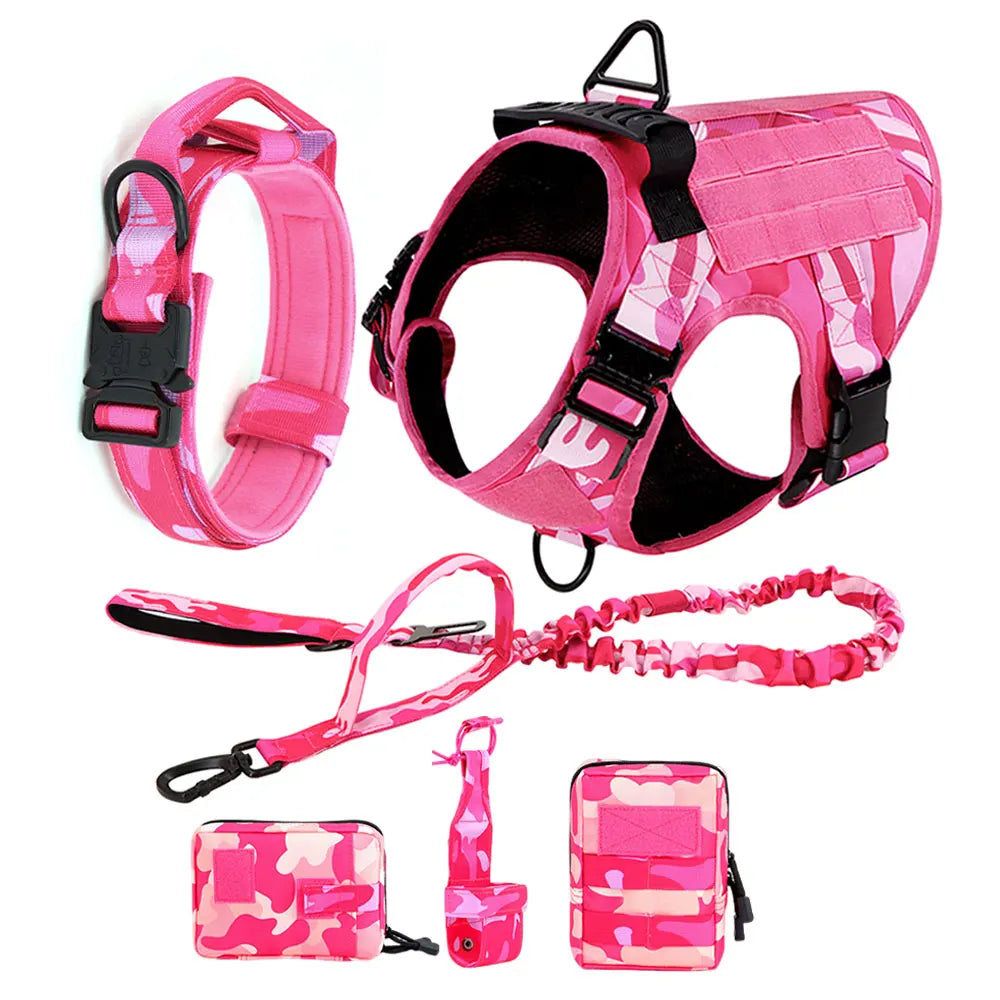PETRAVEL Dog Harness Tactical Vest Adjustable Padded Nylon