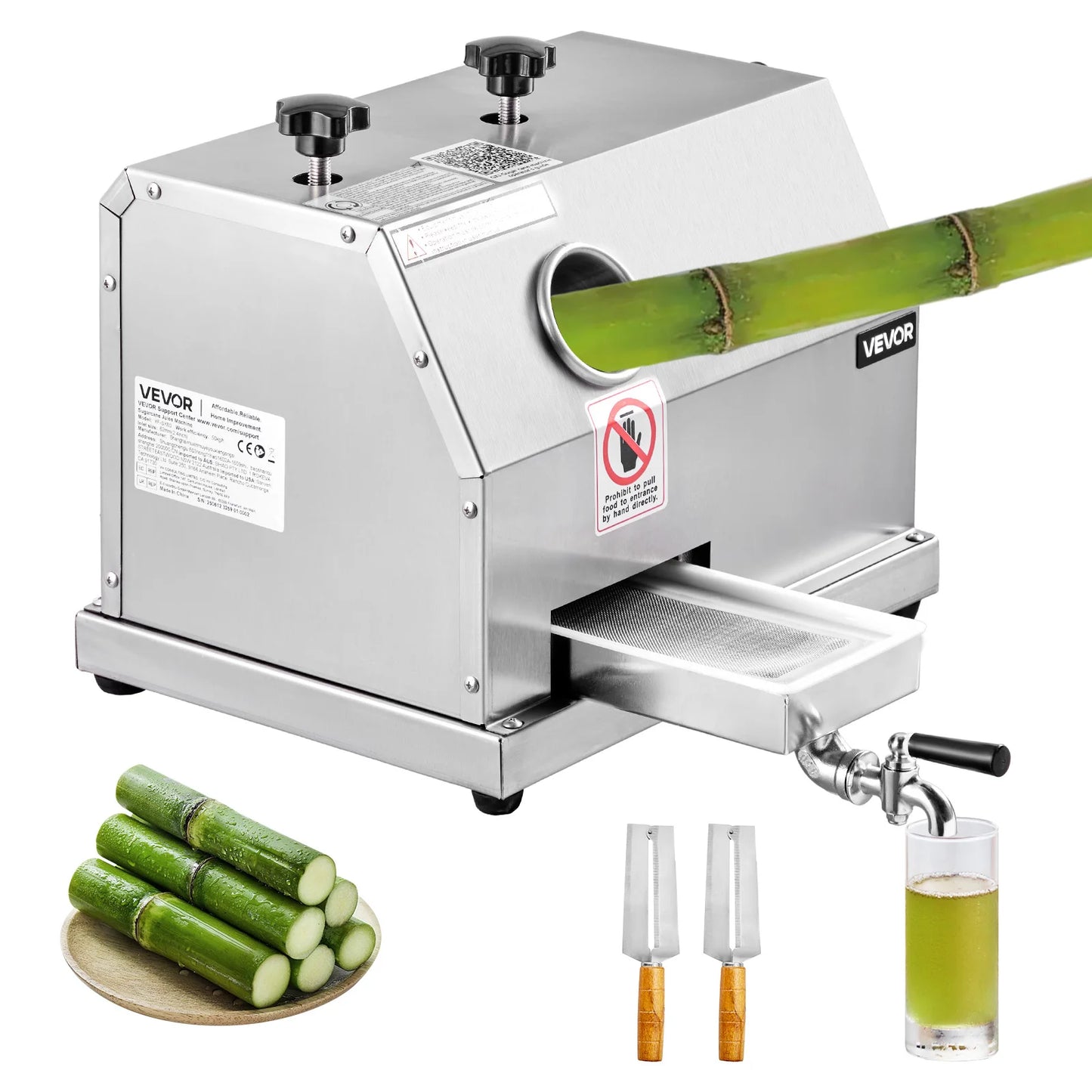 VEVOR Commercial Sugar Cane Juicer 110LBS/H High Output