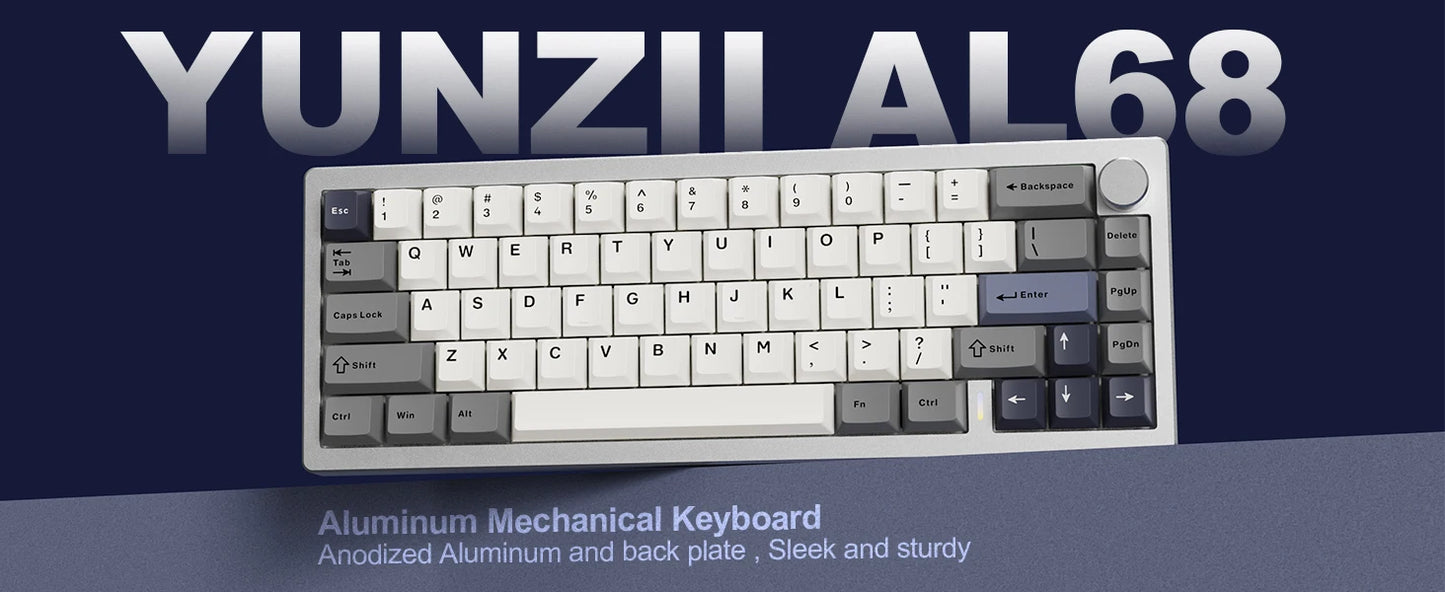 YUNZII AL68 Wireless Mechanical Keyboard With Knob QMK VIA