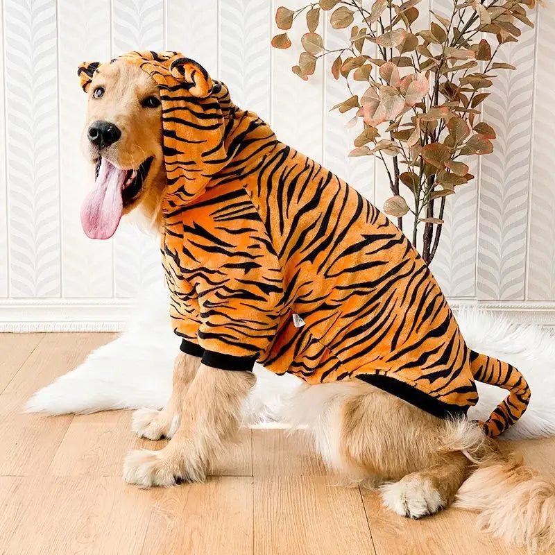 Dog Pajama Coat Hoodie Winter Fleece For Dogs Cozy Warm