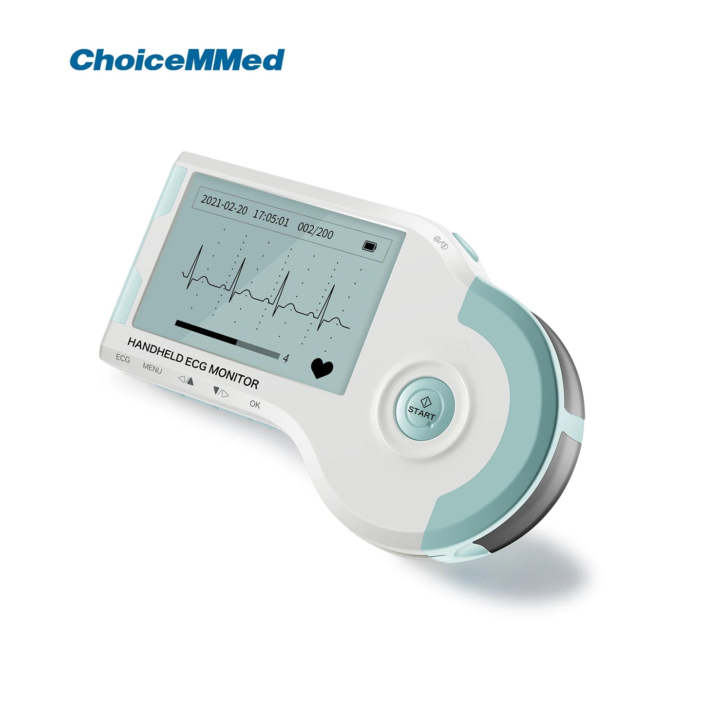 ChoiceMMed Handheld ECG Monitor Real Time Heart Rate Monitoring Electrocardiogram