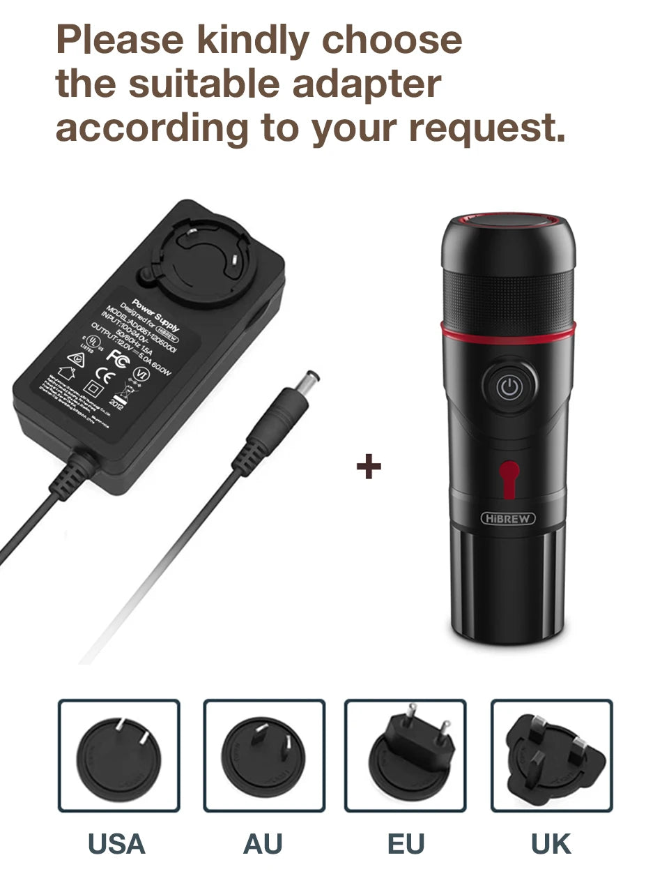 HiBREW Portable DC12V Espresso Coffee Maker For Car And Home