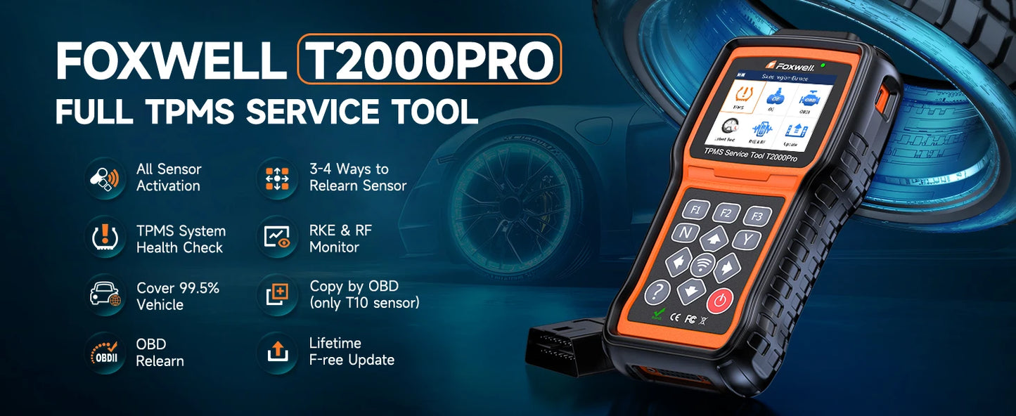 Foxwell T2000 Pro TPMS Relearn Tool For Auto Diagnostics