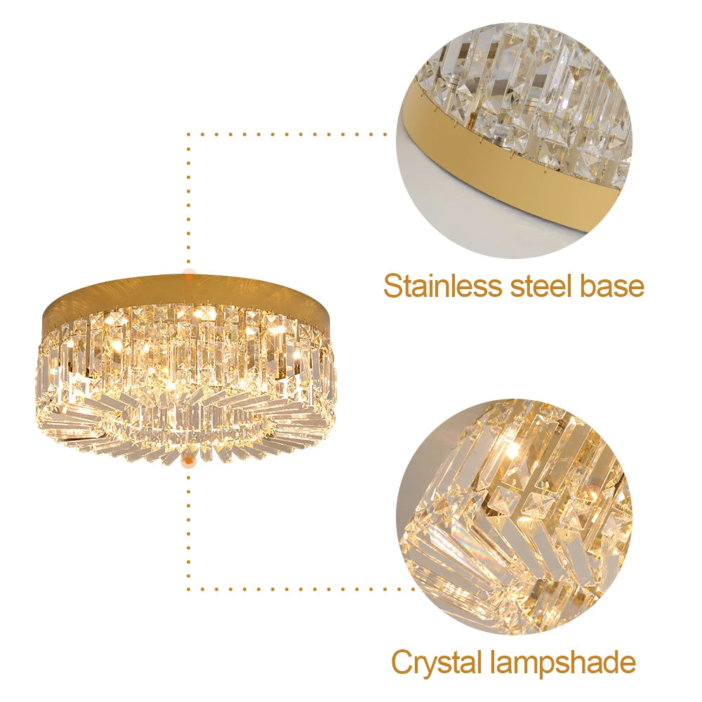 Vetrulus Crystal Ceiling Lamp Modern Chandelier For Living Room