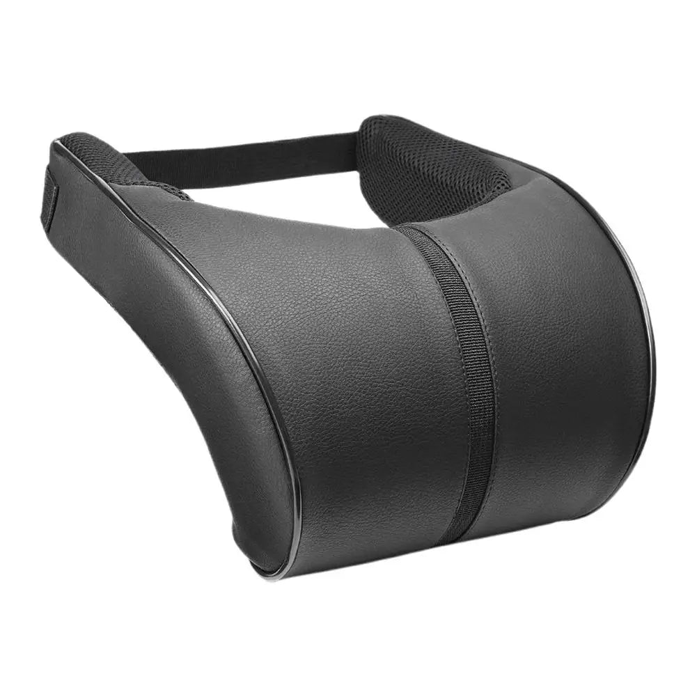 Adjustable Breathable Car Headrest Memory Cotton Cushion Leather Neck Pillow