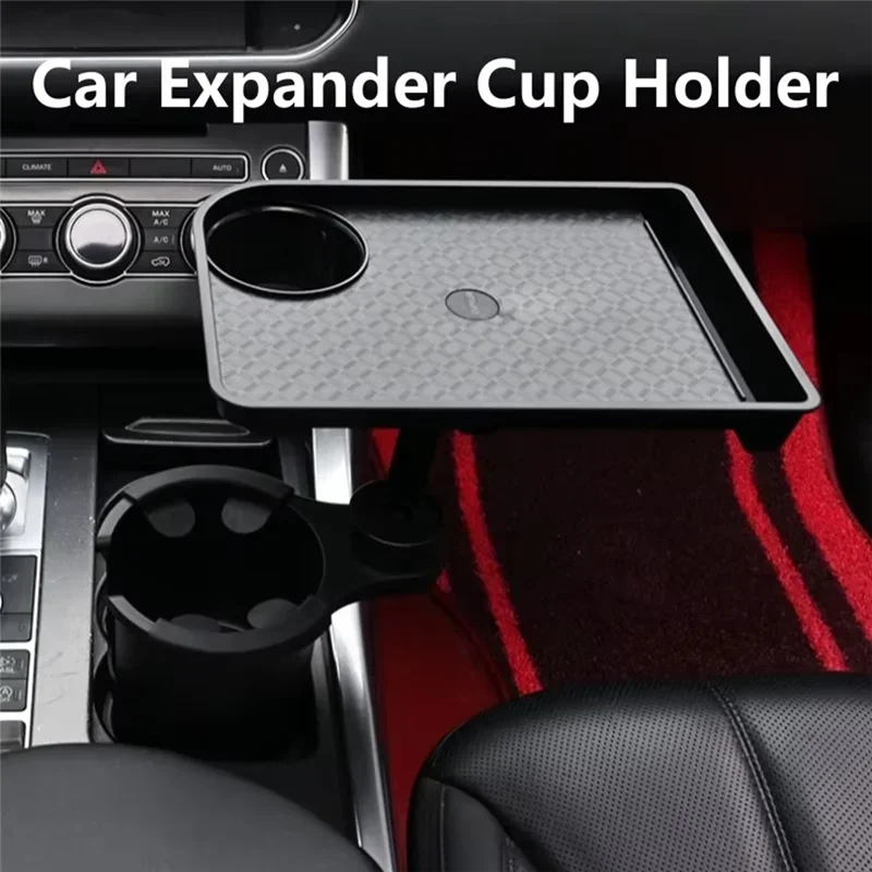 Universal Car Cup Holder Tray 360 Degree Rotating Organizer