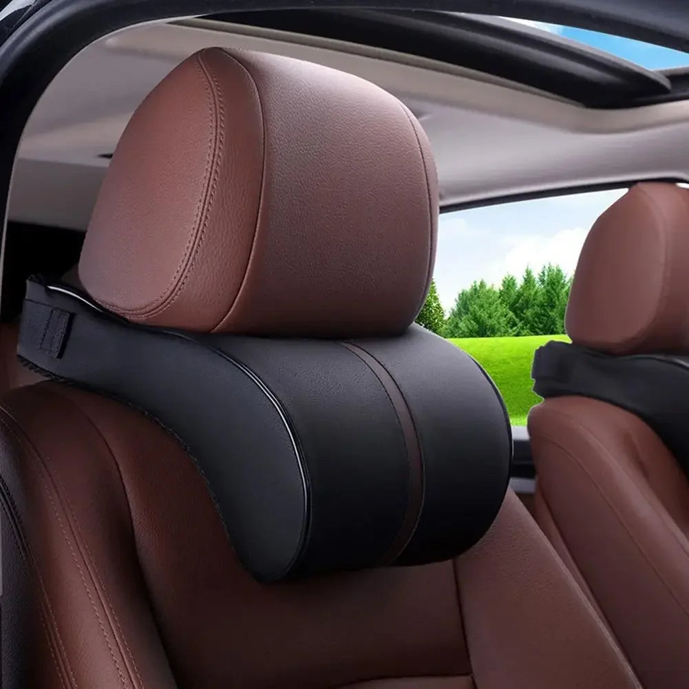 Adjustable Breathable Car Headrest Cushion Memory Cotton Neck Pillow