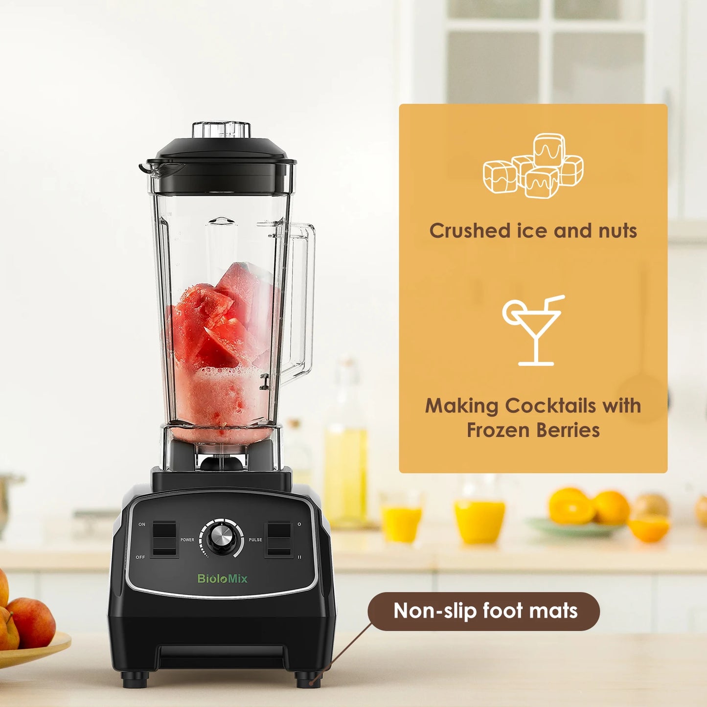 Biolomix BPA Free 3HP Blender Juicer All in One Kitchen