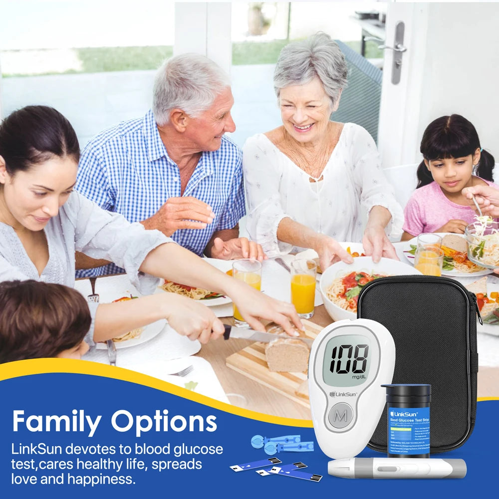Linksun Blood Glucose Meter G4253 Glucometer Diabetes Tester Kit