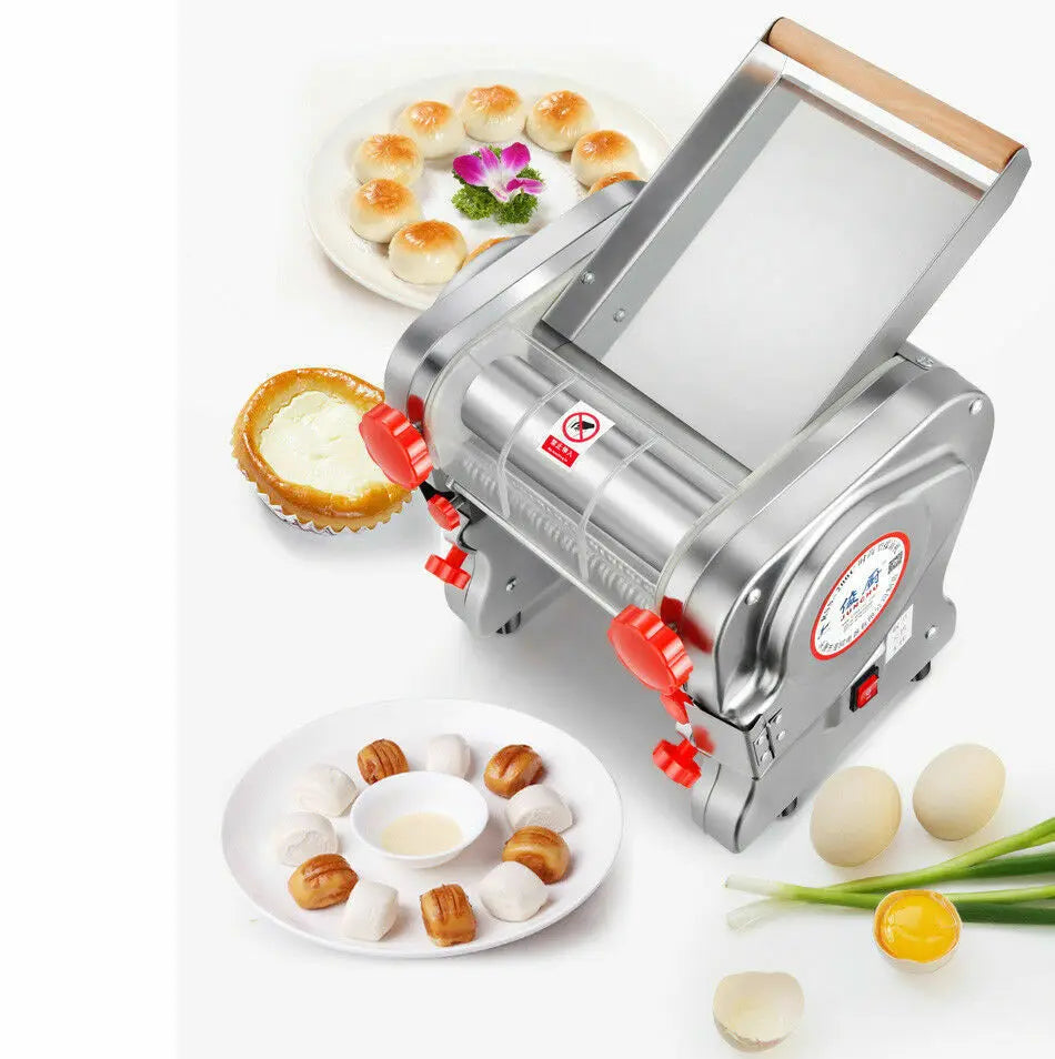 550W Electric Pasta Maker Noodle Machine Dual Knife Stainless Steel