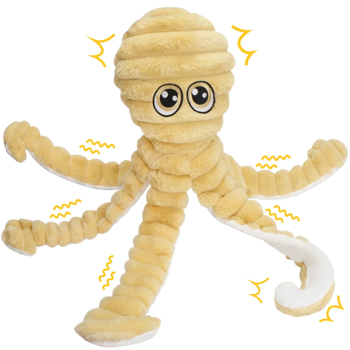 Octopus Design Squeaky Plush Dog Toy Grinding Teeth