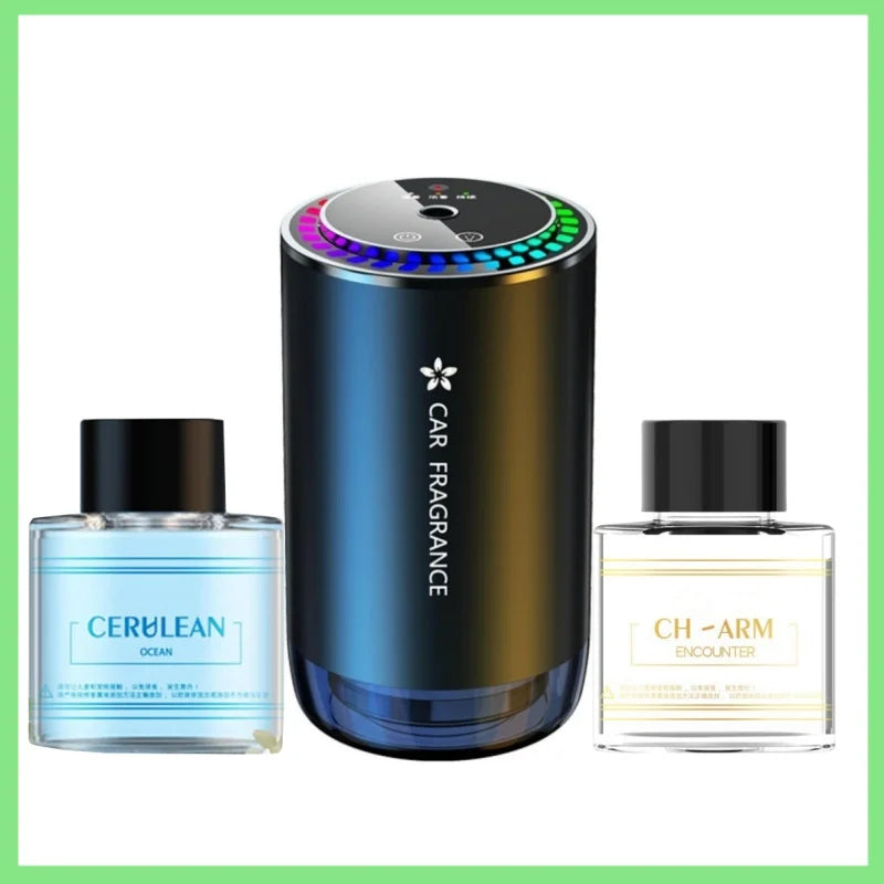 Smart Car Air Freshener With Projector Light USB Rechargeable Diffuser