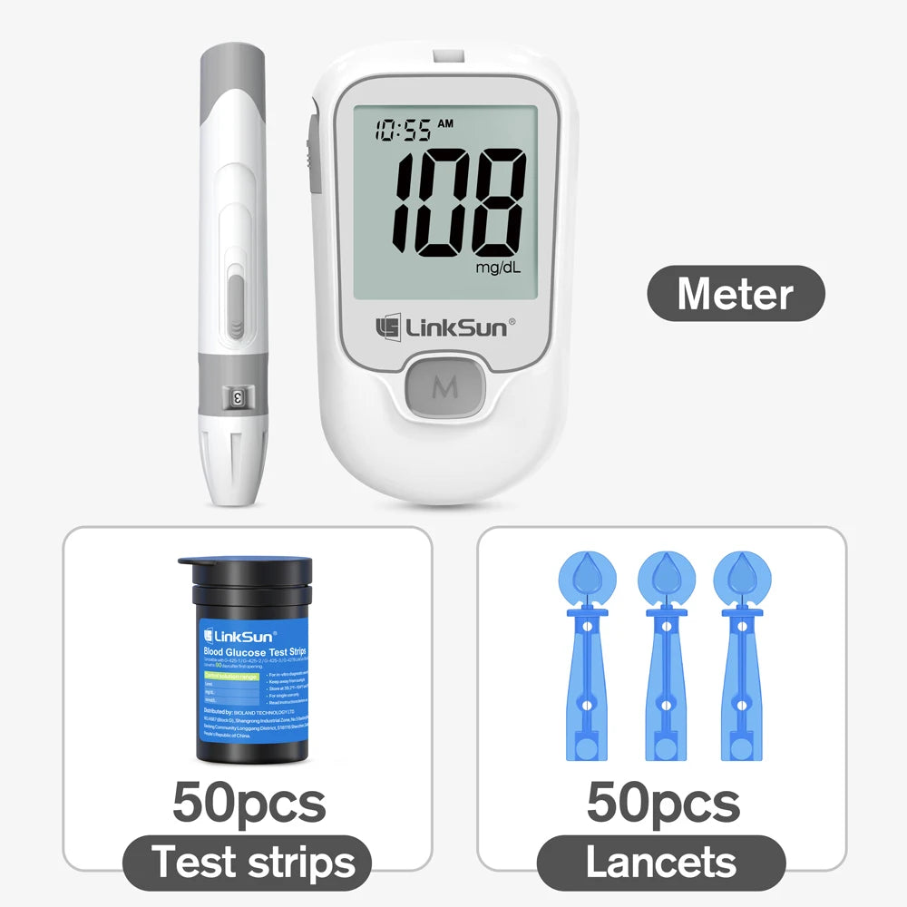 Linksun Blood Glucose Meter G4253 Glucometer Diabetes Tester Kit