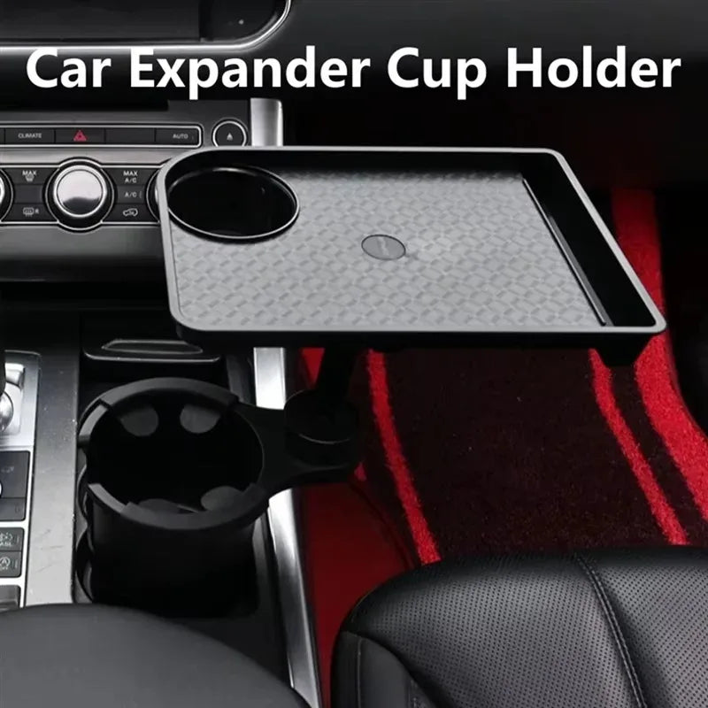 Universal Car Cup Holder Tray 360 Degree Rotating Organizer