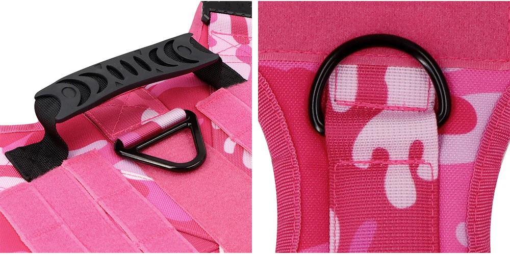 PETRAVEL Dog Harness Tactical Vest Adjustable Padded Nylon