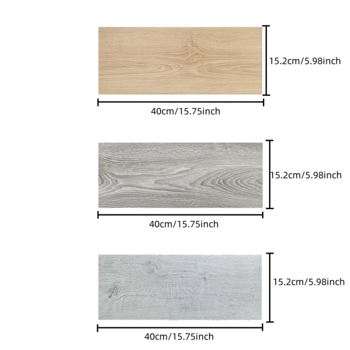 PVC Wood Grain Floor Sticker Set Self-Adhesive Waterproof