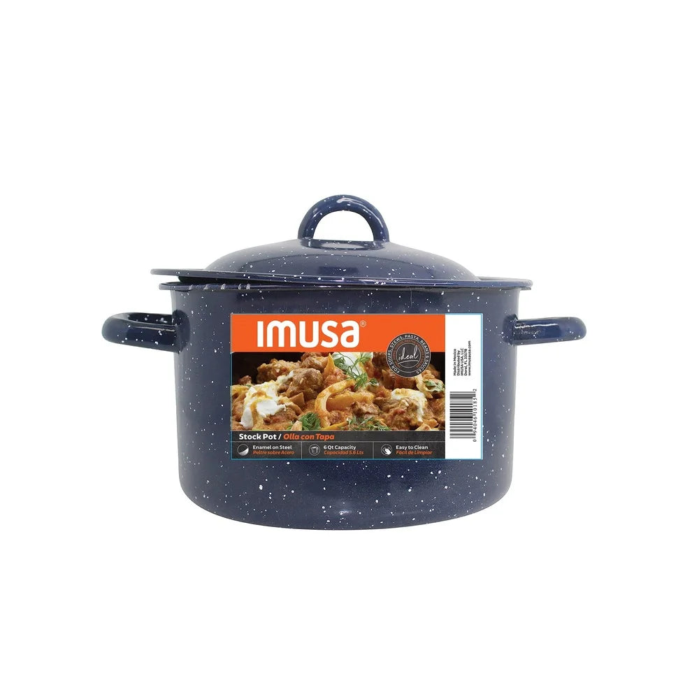 Enamel Stock Pot Heavy Duty For Soups Stews And More