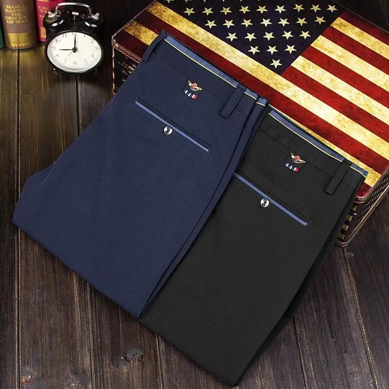 GOZBKF Mens Spring Autumn Business Dress Pants For Office