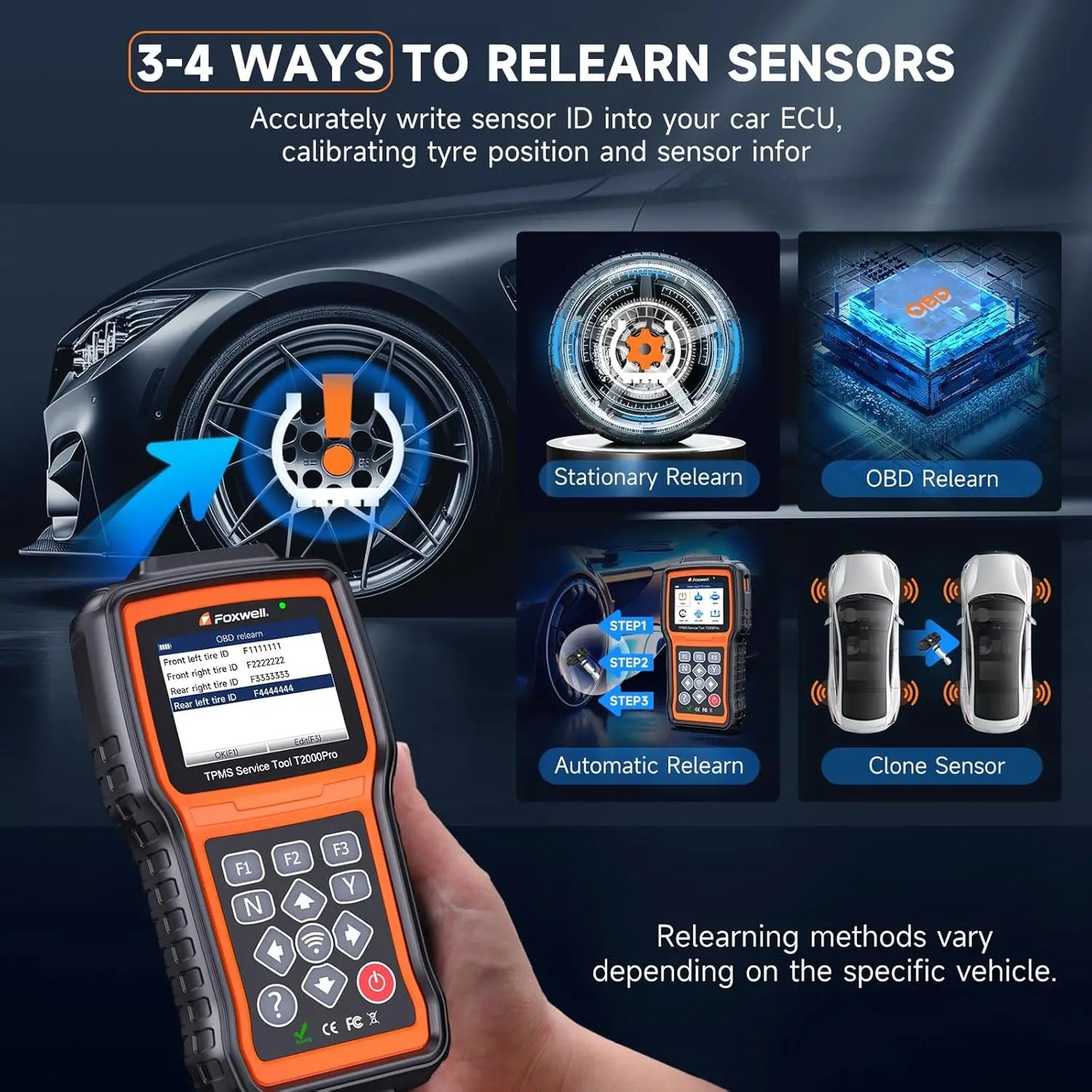 Foxwell T2000 Pro TPMS Relearn Tool For Auto Diagnostics
