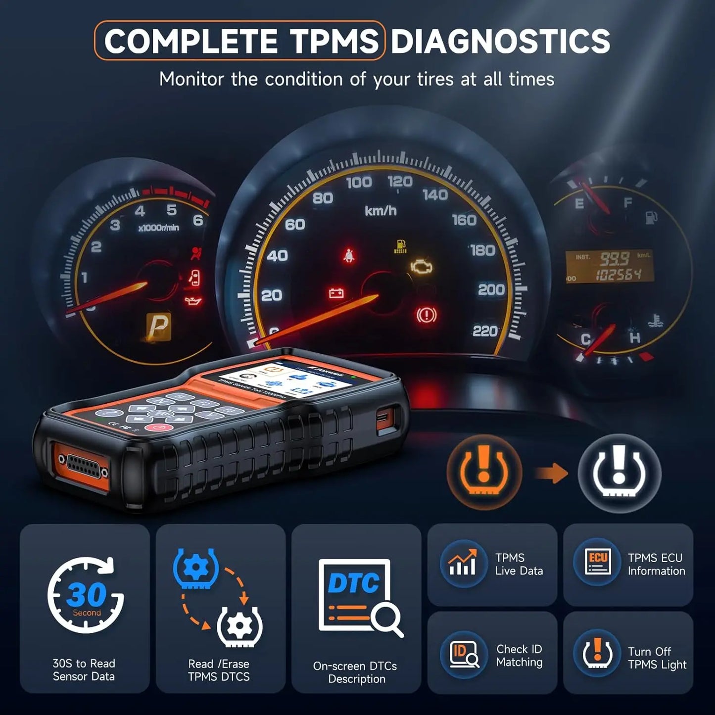 Foxwell T2000 Pro TPMS Relearn Tool For Auto Diagnostics