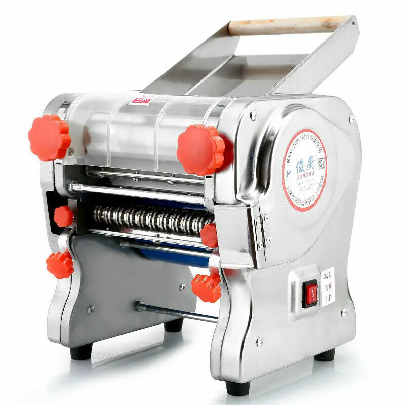 550W Electric Pasta Maker Noodle Machine Dual Knife Stainless Steel