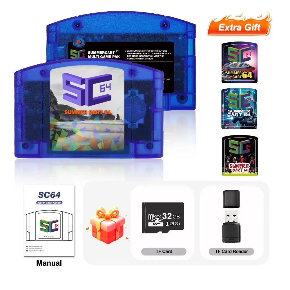 EPICJOY SC64 Open Source N64 Emulator Card