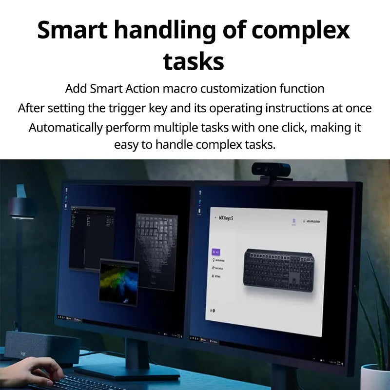 Logitech MX Keys S Wireless Bluetooth Keyboard Multi-Device Connection Backlit