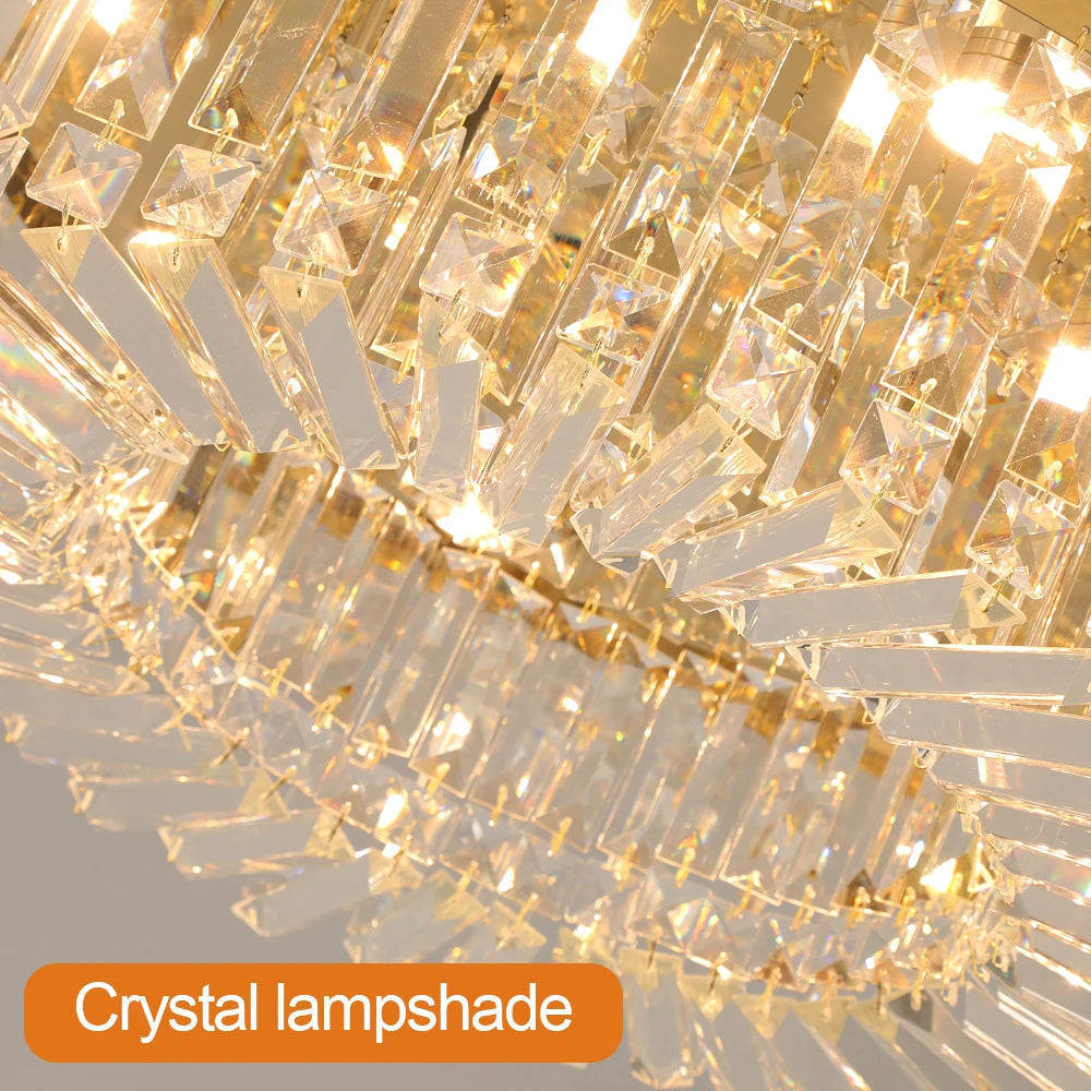 Vetrulus Crystal Ceiling Lamp Modern Chandelier For Living Room