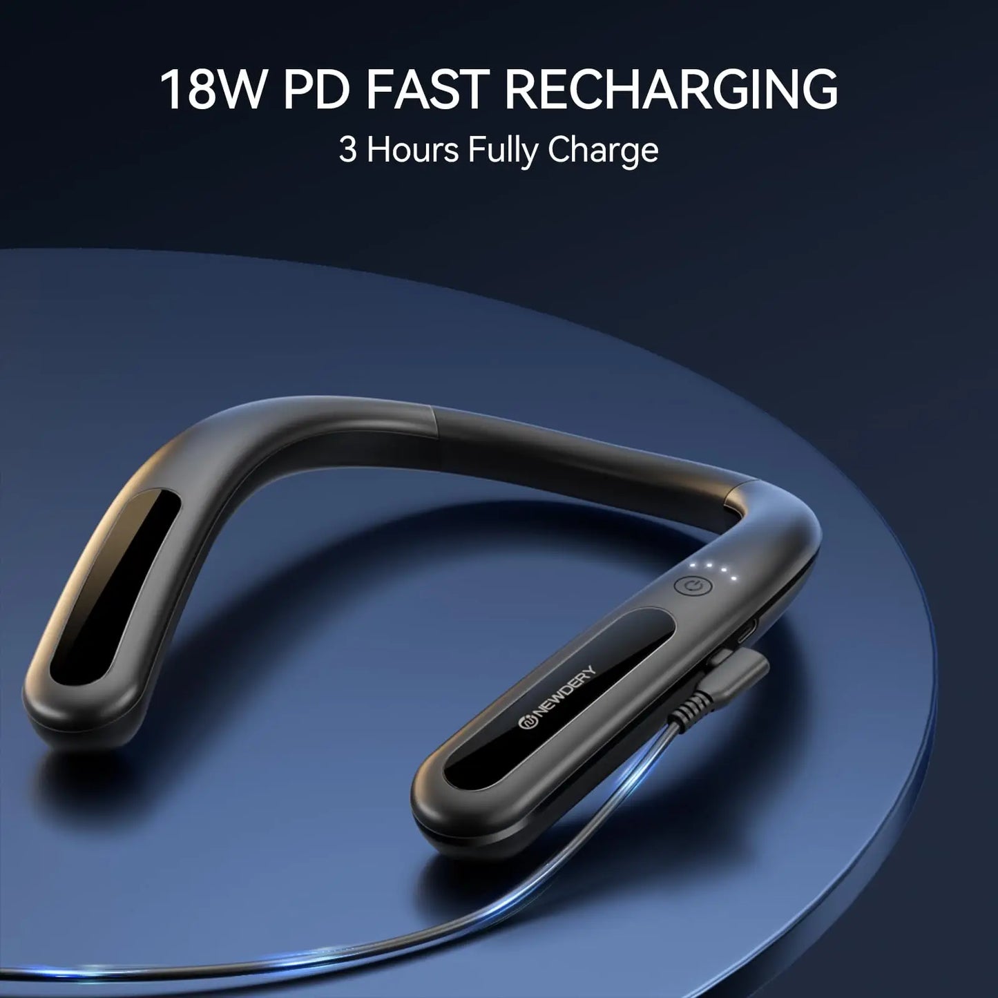 NEWDERY 10000mAh Hanging Neck Power Bank for Meta Quest 3S / 3/2 / Pro, Pico 4/4 Pro, HTC Vive, PSVR 2 Fast Charger Battery Pack