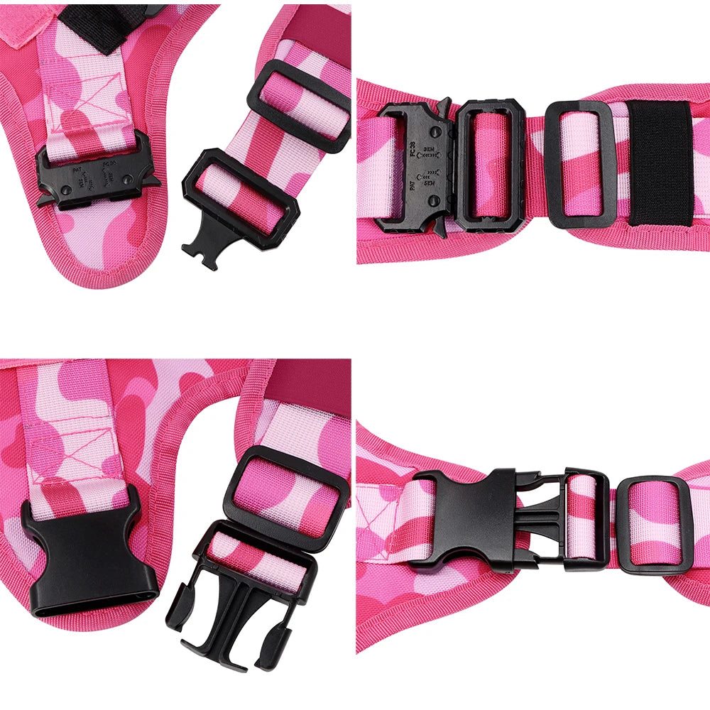 PETRAVEL Dog Harness Tactical Vest Adjustable Padded Nylon