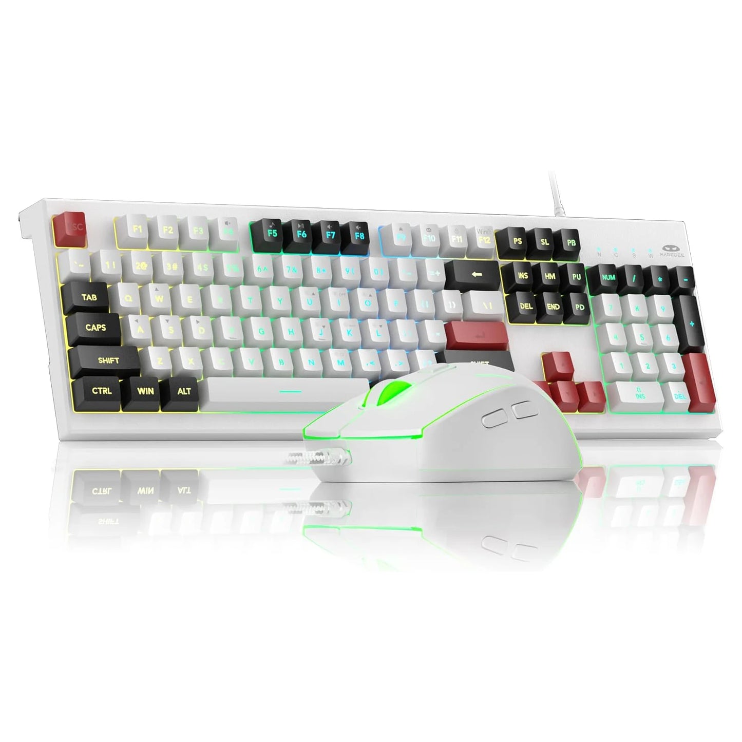 MageGee K2 Classic Keyboard Wired RGB Backlit 104 Keys