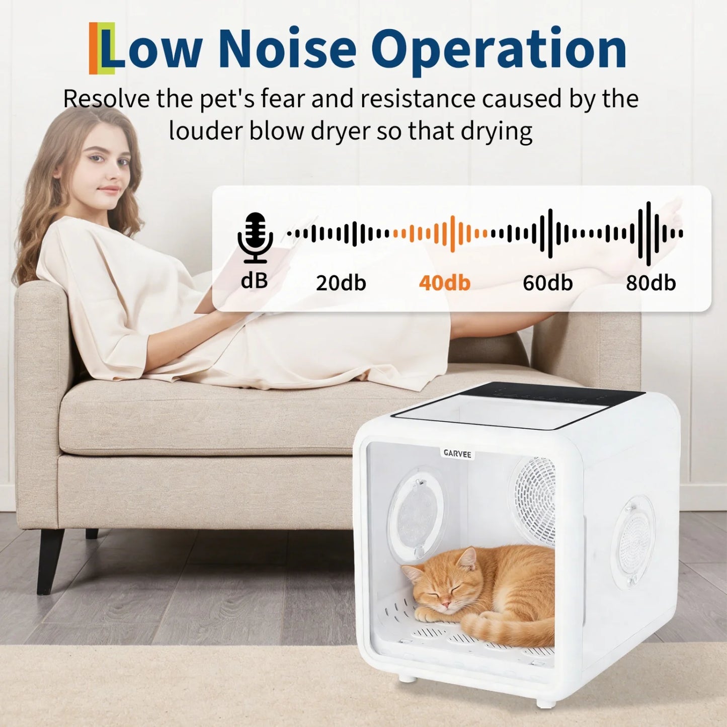 HiMISS 360 Degree Pet Drying Box With Five Outlets