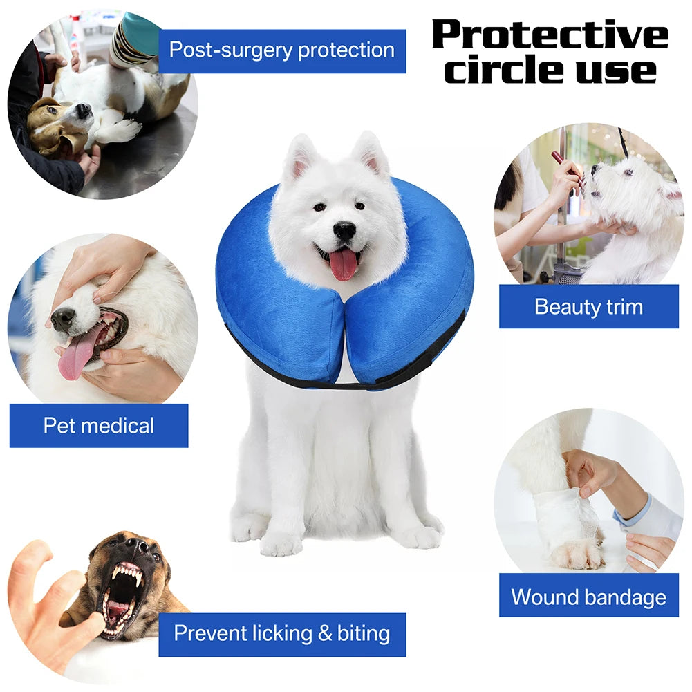 Inflatable Dog Collar After Surgery For Pets Protective Recovery