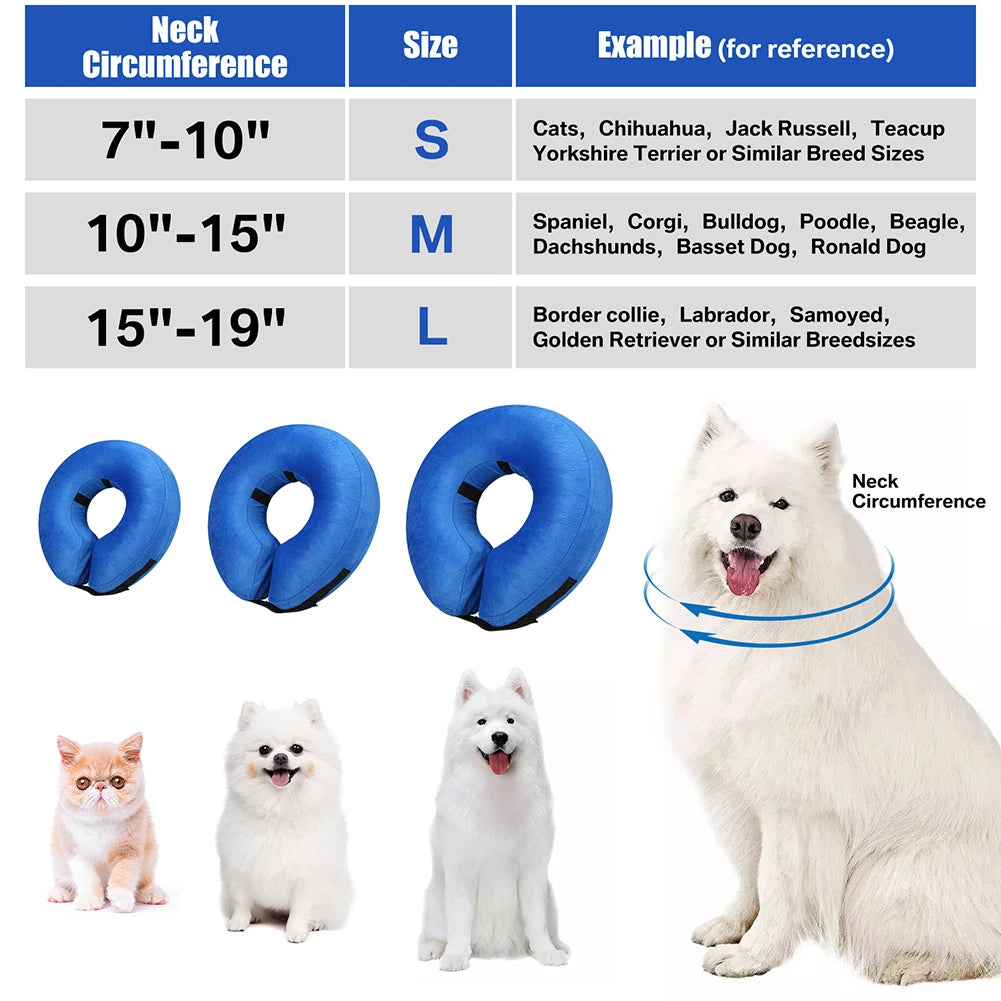 Inflatable Dog Collar After Surgery For Pets Protective Recovery