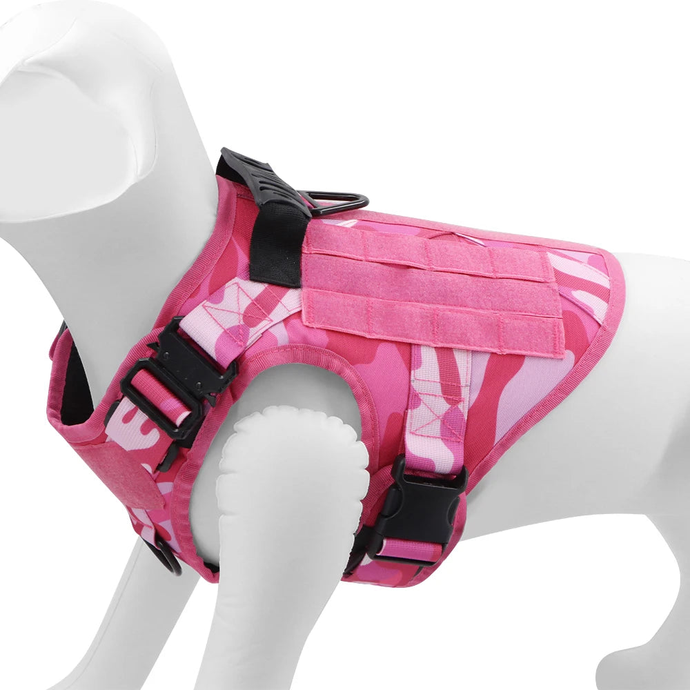 PETRAVEL Dog Harness Tactical Vest Adjustable Padded Nylon