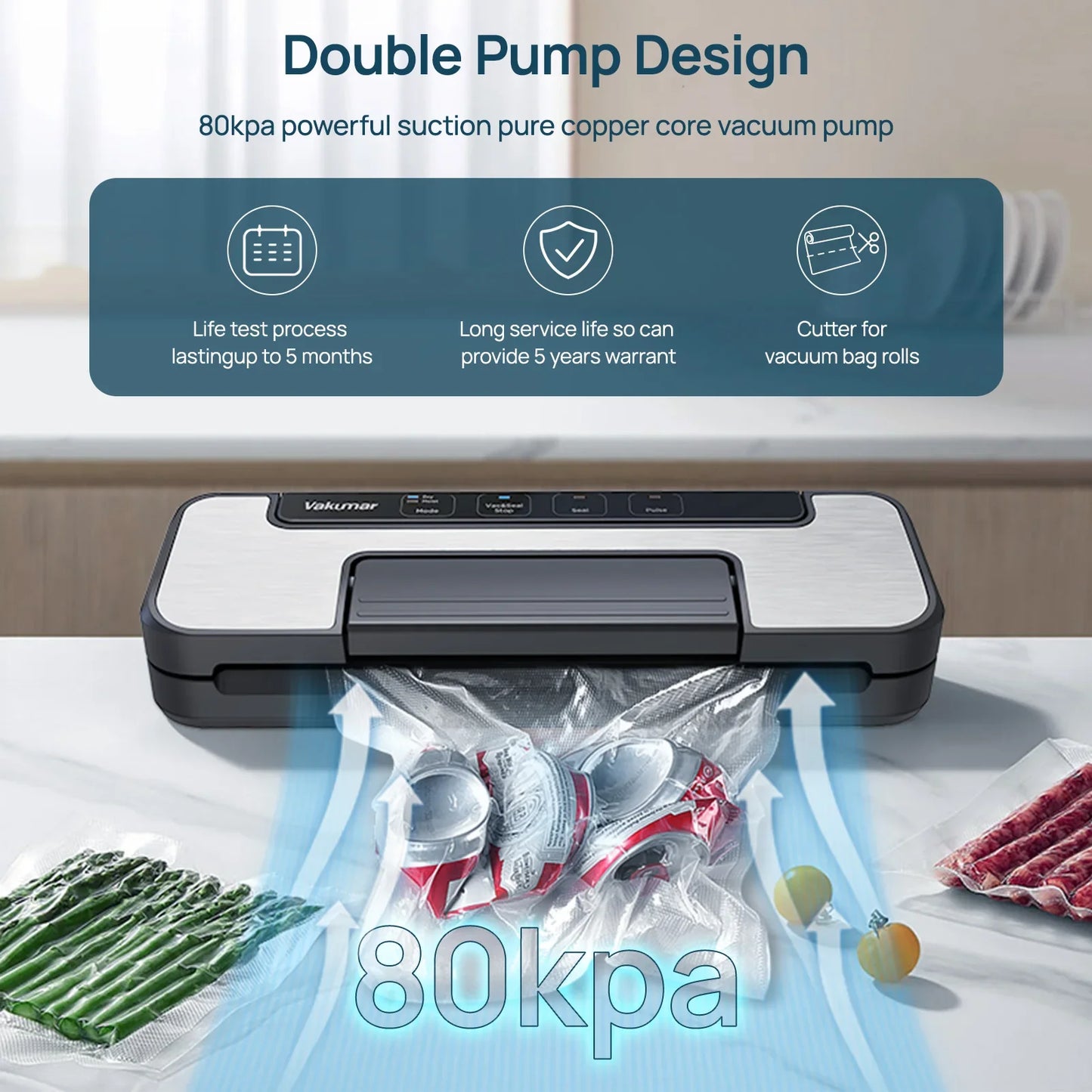 Vakumar VH1506 Vacuum Sealer Machine For Sous Vide