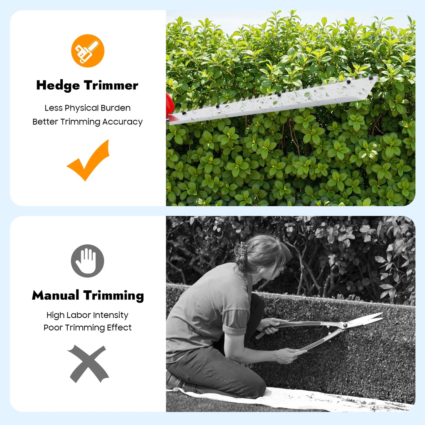 Bymaocar Gas Hedge Trimmer With Single Edge Blade Pro