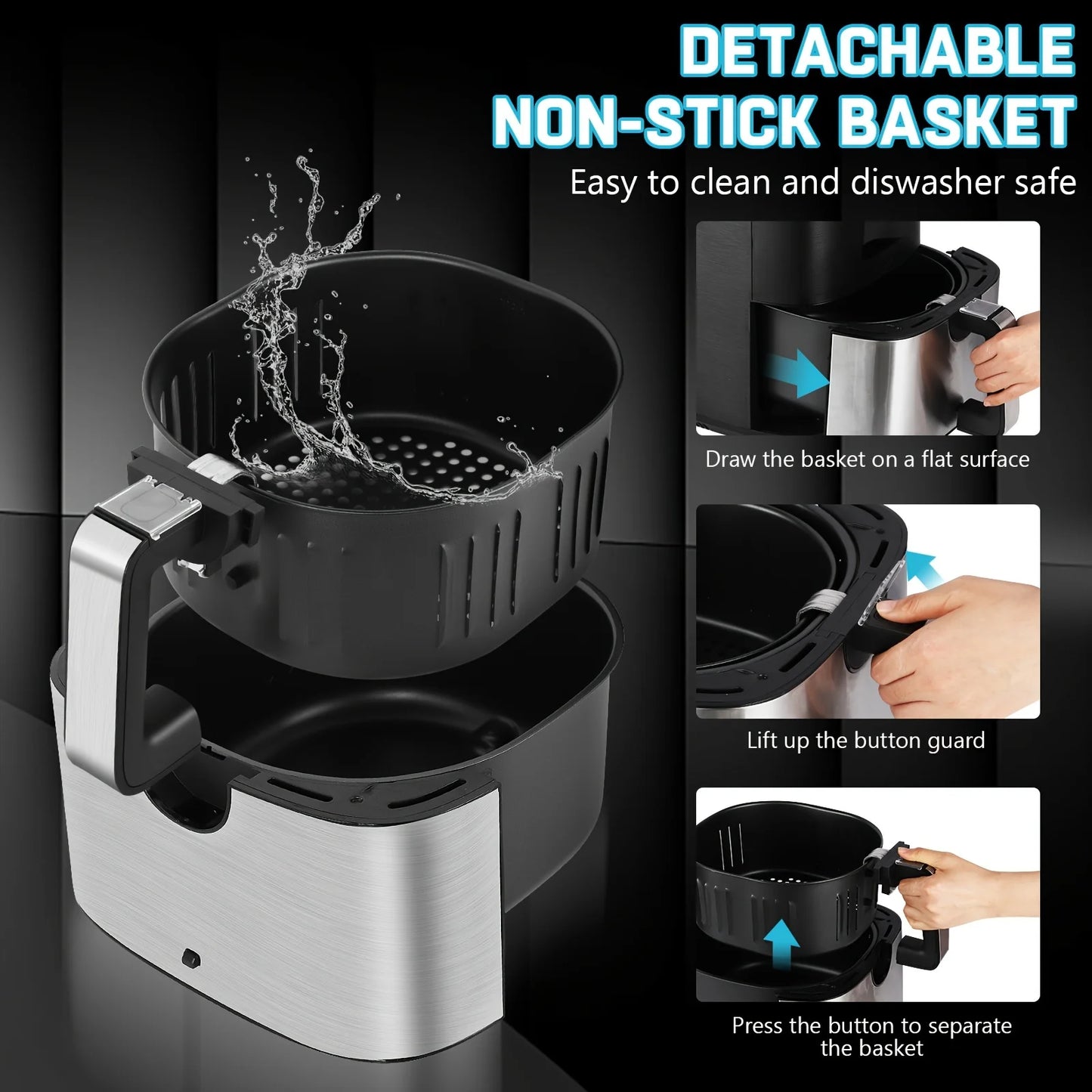 KitCook Air Fryer 1500W With Digital Touch Screen And Presets
