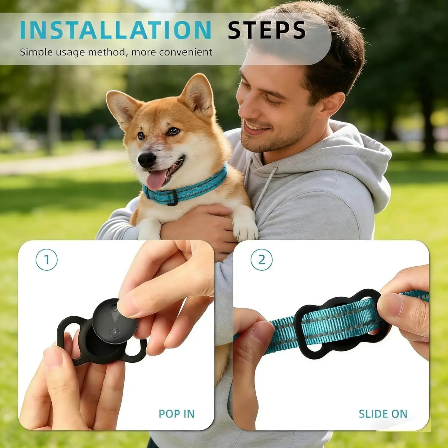 GPS Dog Collar With Real-Time Location, No Monthly Fee