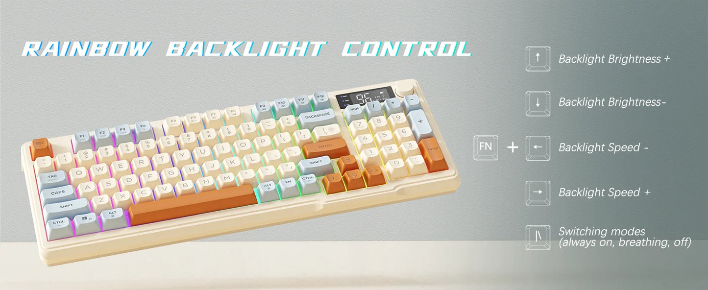 Attack Shark Ziyou Lang Wireless Gaming Keyboard With Display Screen And Knob