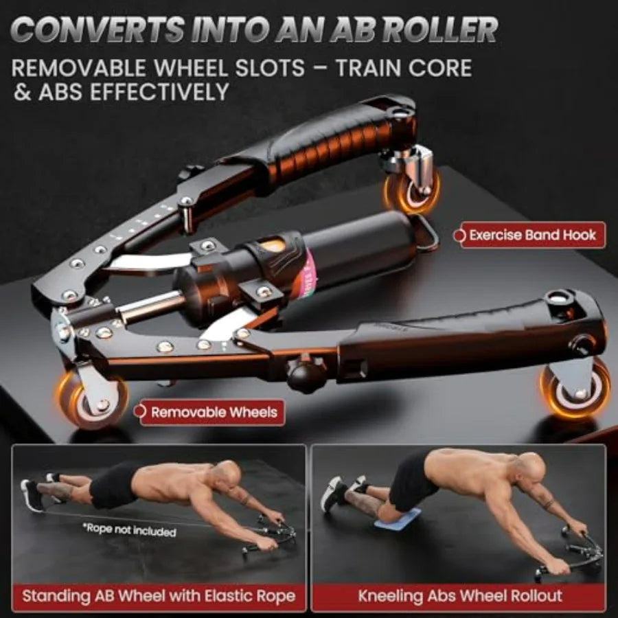 Arm Trainer 3 In 1 Hydraulic Chest Workout Equipment With Ab Roller