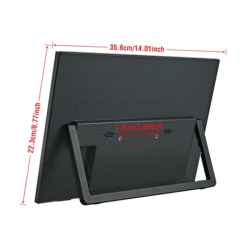 Anmite Portable Touch Monitor 1080P HDR IPS USB-C HDMI