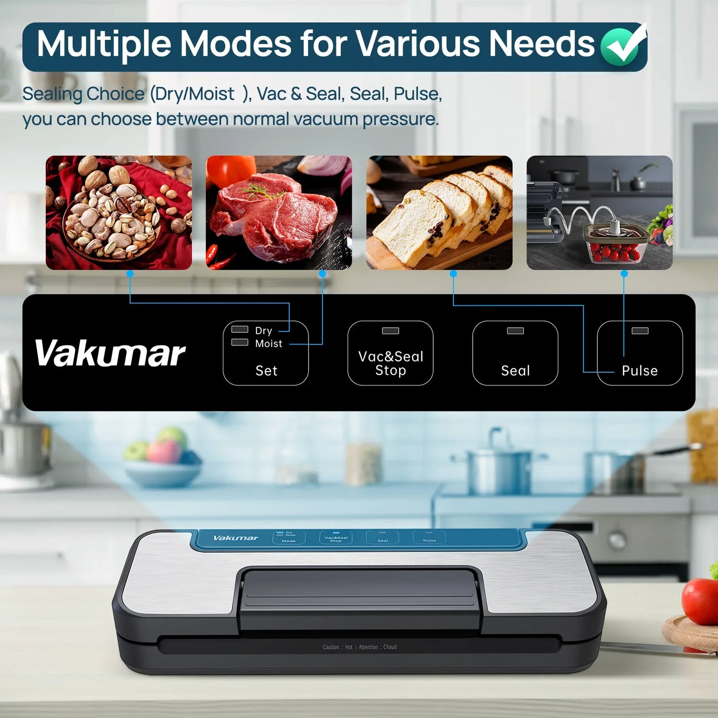 Vakumar VH1506 Vacuum Sealer Machine For Sous Vide