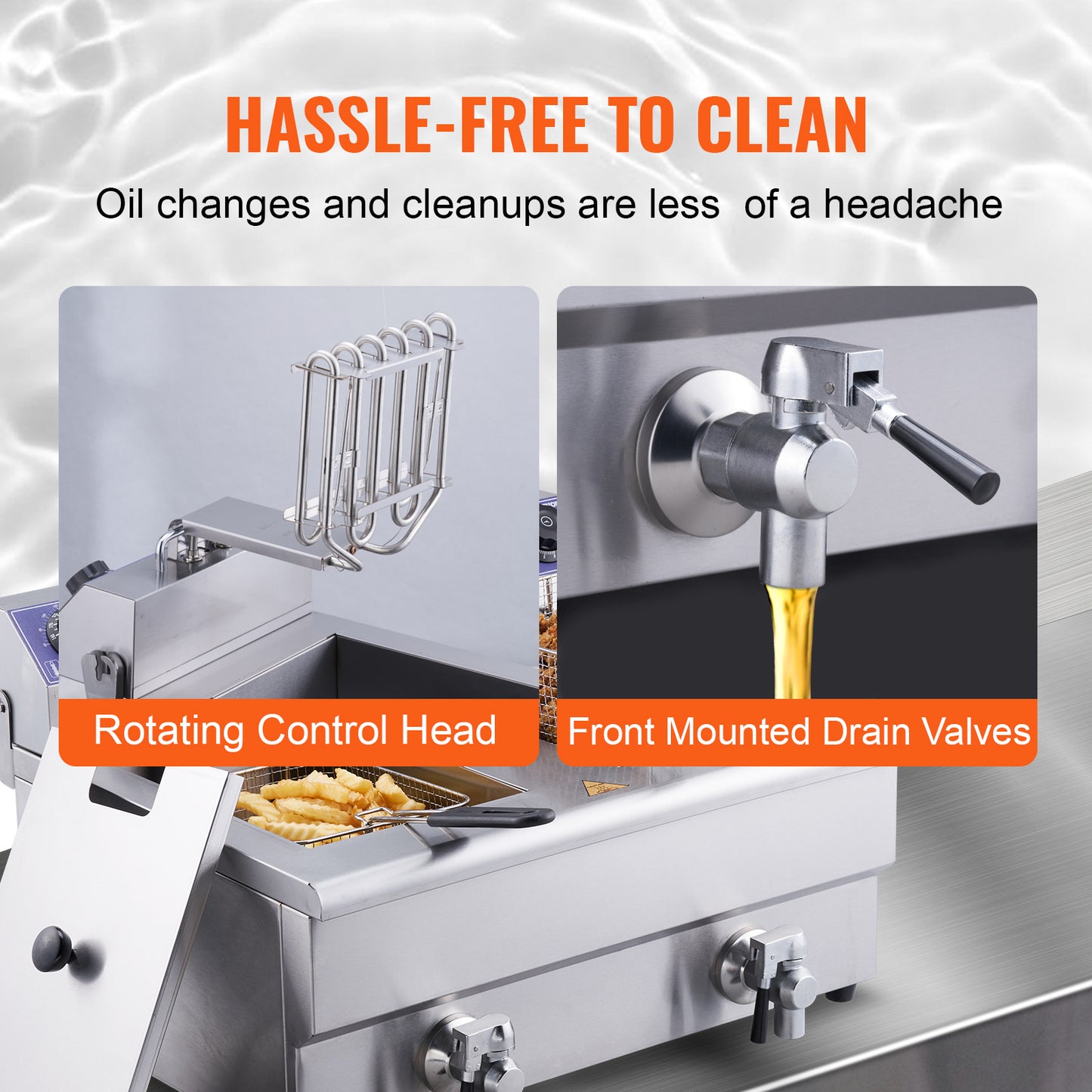 SucceBuy Dual Tank Electric Deep Fryer For Commercial Countertop