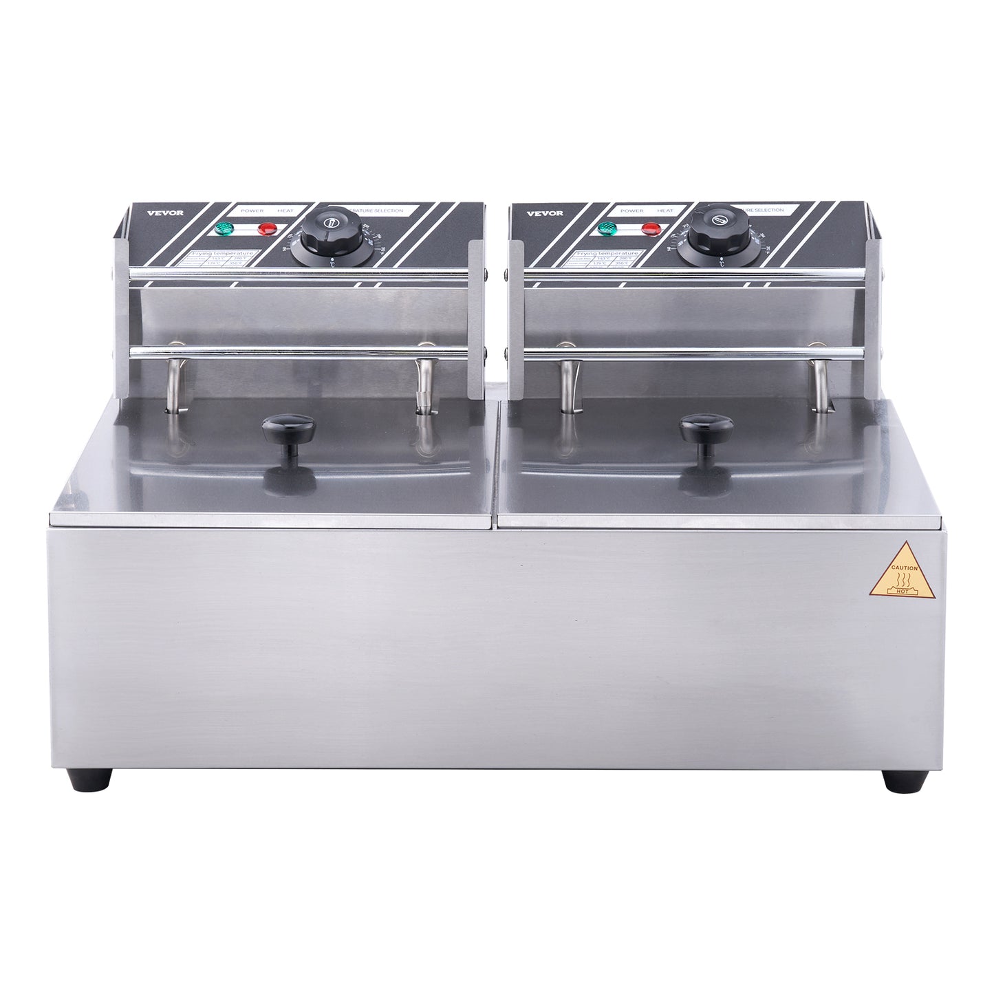 SucceBuy Electric Deep Fryer Dual Tank Removable Tanks Commercial