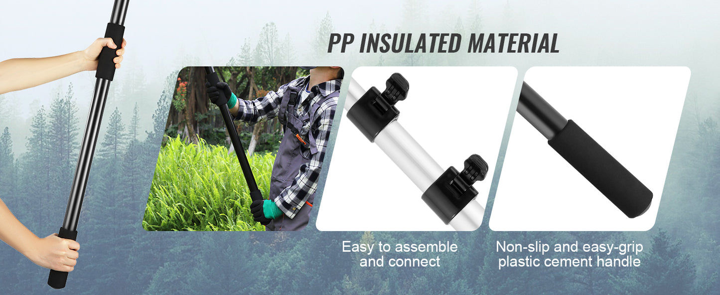 SucceBuy Telescopic Extendable Pole Saw Pruner With Aluminum Handle