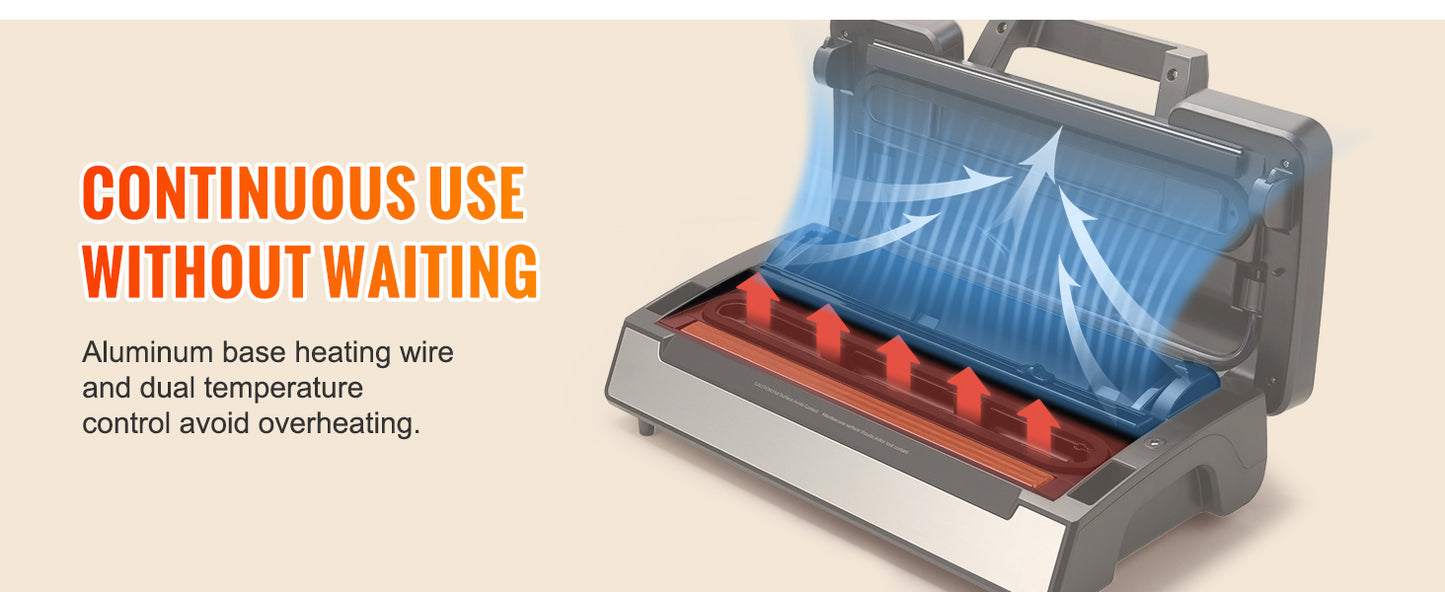 SucceBuy Vacuum Sealer 90Kpa 130W With Free Bags For Kitchen