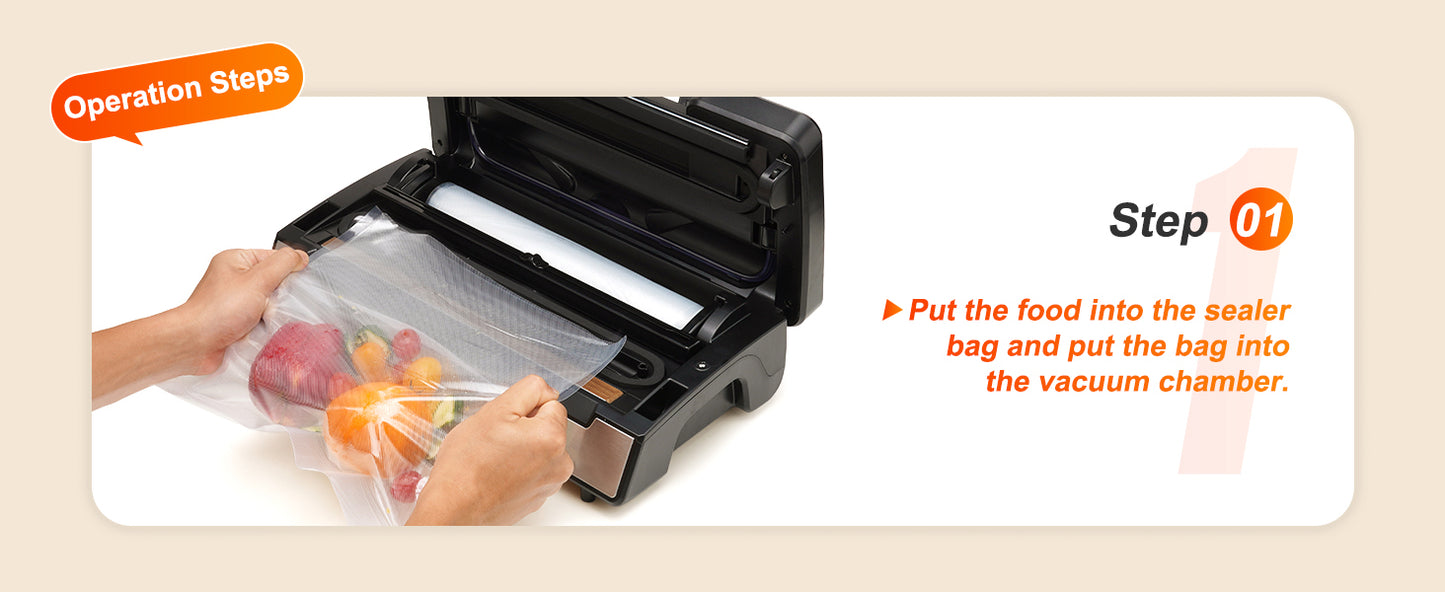 SucceBuy Vacuum Sealer 90Kpa 130W With Free Bags For Kitchen