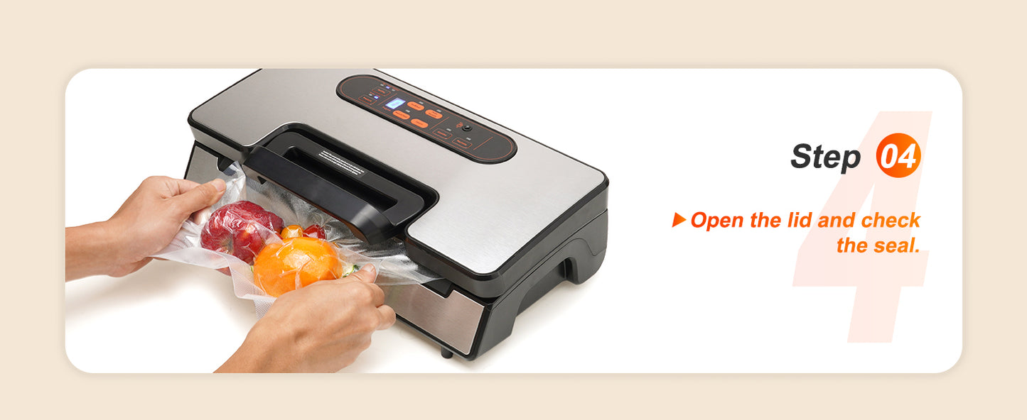 SucceBuy Vacuum Sealer 90Kpa 130W With Free Bags For Kitchen
